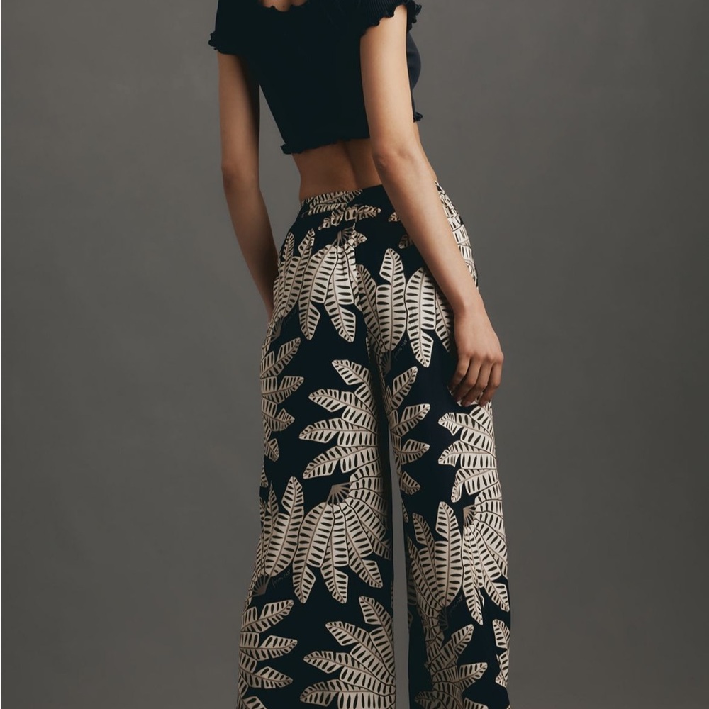 FARM Rio x Anthropologie Palm pull on Wide Leg Pants - Picture 4 of 8